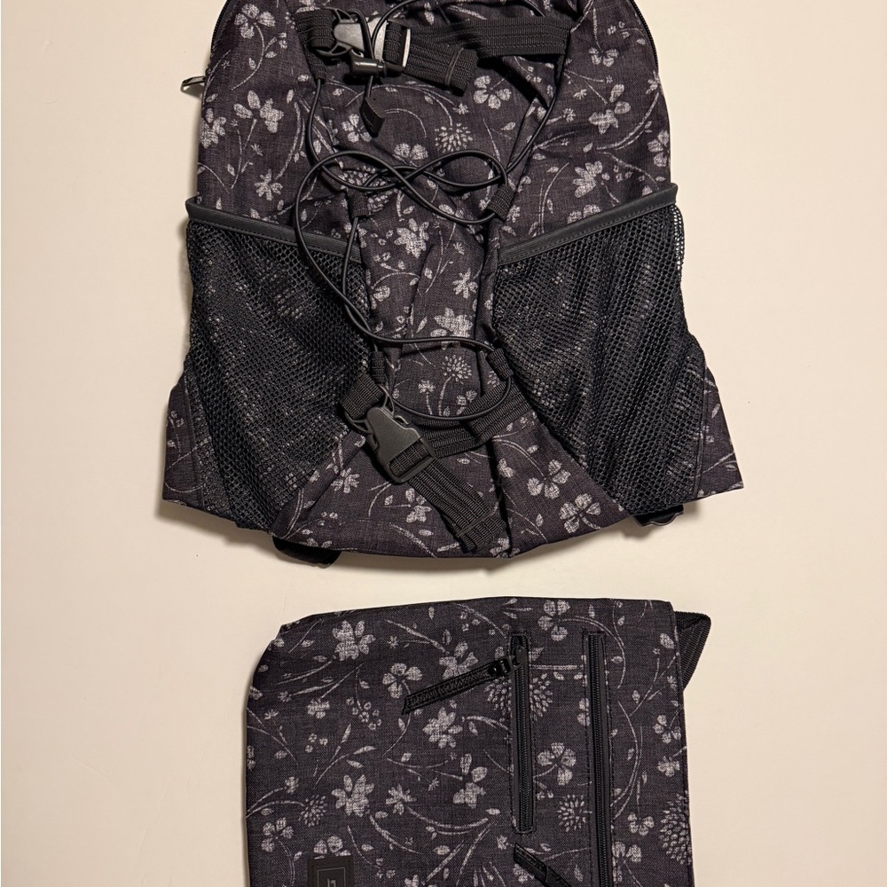 Dakine Floral Grey Backpack and Crossbody Bag